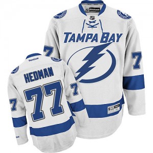 Reebok Tampa Bay Lightning 77 Men's Victor Hedman Authentic White Away NHL Jersey
