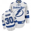 Reebok Tampa Bay Lightning 30 Men's Ben Bishop Premier White Away NHL Jersey
