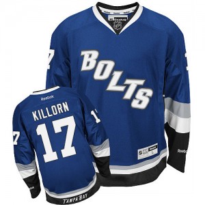 Reebok Tampa Bay Lightning 17 Men's Alex Killorn Premier Blue Third NHL Jersey