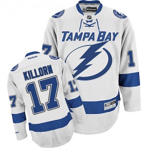 Reebok Tampa Bay Lightning 17 Men's Alex Killorn Premier White Away NHL Jersey