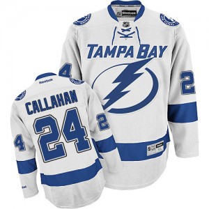 Reebok Tampa Bay Lightning 24 Men's Ryan Callahan Premier White Away NHL Jersey