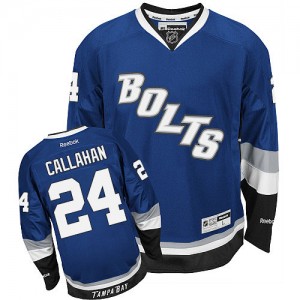 Reebok Tampa Bay Lightning 24 Men's Ryan Callahan Premier Blue Third NHL Jersey
