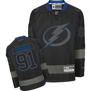 Reebok Tampa Bay Lightning 91 Men's Steven Stamkos Authentic Black Ice NHL Jersey