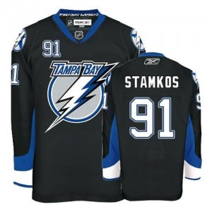 Reebok Tampa Bay Lightning 91 Men's Steven Stamkos Authentic Black NHL Jersey