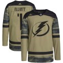 Adidas Tampa Bay Lightning Men's Brian Elliott Authentic Camo Military Appreciation Practice NHL Jersey