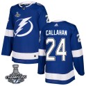 Adidas Tampa Bay Lightning Youth Ryan Callahan Authentic Blue Home 2020 Stanley Cup Champions NHL Jersey