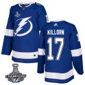Adidas Tampa Bay Lightning Youth Alex Killorn Authentic Blue Home 2020 Stanley Cup Champions NHL Jersey