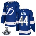 Adidas Tampa Bay Lightning Youth Jan Rutta Authentic Blue Home 2020 Stanley Cup Champions NHL Jersey