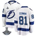 Fanatics Branded Tampa Bay Lightning Youth Erik Cernak Breakaway White Away 2020 Stanley Cup Champions NHL Jersey