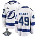Fanatics Branded Tampa Bay Lightning Youth Brent Gretzky Breakaway White Away 2020 Stanley Cup Champions NHL Jersey