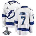 Fanatics Branded Tampa Bay Lightning Youth Mathieu Joseph Breakaway White Away 2020 Stanley Cup Champions NHL Jersey