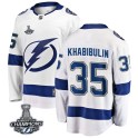 Fanatics Branded Tampa Bay Lightning Youth Nikolai Khabibulin Breakaway White Away 2020 Stanley Cup Champions NHL Jersey