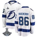 Fanatics Branded Tampa Bay Lightning Youth Nikita Kucherov Breakaway White Away 2020 Stanley Cup Champions NHL Jersey