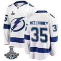 Fanatics Branded Tampa Bay Lightning Youth Curtis McElhinney Breakaway White Away 2020 Stanley Cup Champions NHL Jersey