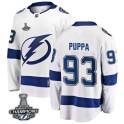 Fanatics Branded Tampa Bay Lightning Youth Daren Puppa Breakaway White Away 2020 Stanley Cup Champions NHL Jersey