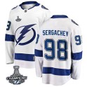 Fanatics Branded Tampa Bay Lightning Youth Mikhail Sergachev Breakaway White Away 2020 Stanley Cup Champions NHL Jersey
