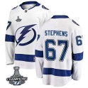 Fanatics Branded Tampa Bay Lightning Youth Mitchell Stephens Breakaway White Away 2020 Stanley Cup Champions NHL Jersey