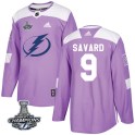 Adidas Tampa Bay Lightning Men's Denis Savard Authentic Purple Fights Cancer Practice 2020 Stanley Cup Champions NHL Jersey
