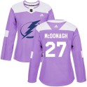 Adidas Tampa Bay Lightning Women's Ryan McDonagh Authentic Purple Fights Cancer Practice NHL Jersey