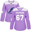 Adidas Tampa Bay Lightning Women's Mitchell Stephens Authentic Purple Fights Cancer Practice NHL Jersey