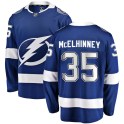 Fanatics Branded Tampa Bay Lightning Men's Curtis McElhinney Breakaway Blue Home NHL Jersey
