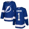 Adidas Tampa Bay Lightning Men's Mike Condon Authentic Blue ized Home NHL Jersey