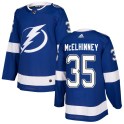 Adidas Tampa Bay Lightning Men's Curtis McElhinney Authentic Blue Home NHL Jersey