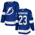 Adidas Tampa Bay Lightning Men's Carter Verhaeghe Authentic Blue Home NHL Jersey