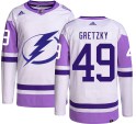 Adidas Tampa Bay Lightning Youth Brent Gretzky Authentic Hockey Fights Cancer NHL Jersey