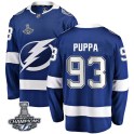 Fanatics Branded Tampa Bay Lightning Youth Daren Puppa Breakaway Blue Home 2020 Stanley Cup Champions NHL Jersey