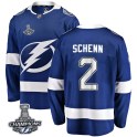 Fanatics Branded Tampa Bay Lightning Youth Luke Schenn Breakaway Blue Home 2020 Stanley Cup Champions NHL Jersey