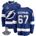 Fanatics Branded Tampa Bay Lightning Youth Mitchell Stephens Breakaway Blue Home 2020 Stanley Cup Champions NHL Jersey