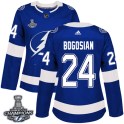 Adidas Tampa Bay Lightning Women's Zach Bogosian Authentic Blue Home 2020 Stanley Cup Champions NHL Jersey