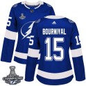Adidas Tampa Bay Lightning Women's Michael Bournival Authentic Blue Home 2020 Stanley Cup Champions NHL Jersey