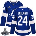 Adidas Tampa Bay Lightning Women's Ryan Callahan Authentic Blue Home 2020 Stanley Cup Champions NHL Jersey