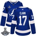Adidas Tampa Bay Lightning Women's Wendel Clark Authentic Blue Home 2020 Stanley Cup Champions NHL Jersey