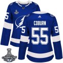 Adidas Tampa Bay Lightning Women's Braydon Coburn Authentic Blue Home 2020 Stanley Cup Champions NHL Jersey