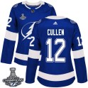 Adidas Tampa Bay Lightning Women's John Cullen Authentic Blue Home 2020 Stanley Cup Champions NHL Jersey
