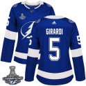 Adidas Tampa Bay Lightning Women's Dan Girardi Authentic Blue Home 2020 Stanley Cup Champions NHL Jersey