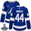 Adidas Tampa Bay Lightning Women's Roman Hamrlik Authentic Blue Home 2020 Stanley Cup Champions NHL Jersey