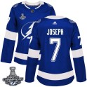 Adidas Tampa Bay Lightning Women's Mathieu Joseph Authentic Blue Home 2020 Stanley Cup Champions NHL Jersey