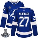 Adidas Tampa Bay Lightning Women's Ryan McDonagh Authentic Blue Home 2020 Stanley Cup Champions NHL Jersey