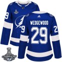Adidas Tampa Bay Lightning Women's Scott Wedgewood Authentic Blue Home 2020 Stanley Cup Champions NHL Jersey