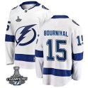 Fanatics Branded Tampa Bay Lightning Men's Michael Bournival Breakaway White Away 2020 Stanley Cup Champions NHL Jersey