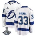 Fanatics Branded Tampa Bay Lightning Men's Cameron Gaunce Breakaway White Away 2020 Stanley Cup Champions NHL Jersey