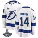Fanatics Branded Tampa Bay Lightning Men's Pat Maroon Breakaway White Away 2020 Stanley Cup Champions NHL Jersey