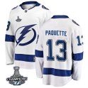 Fanatics Branded Tampa Bay Lightning Men's Cedric Paquette Breakaway White Away 2020 Stanley Cup Champions NHL Jersey
