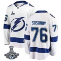 Fanatics Branded Tampa Bay Lightning Men's Oleg Sosunov Breakaway White Away 2020 Stanley Cup Champions NHL Jersey