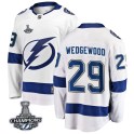 Fanatics Branded Tampa Bay Lightning Men's Scott Wedgewood Breakaway White Away 2020 Stanley Cup Champions NHL Jersey