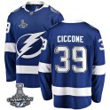 Fanatics Branded Tampa Bay Lightning Men's Enrico Ciccone Breakaway Blue Home 2020 Stanley Cup Champions NHL Jersey